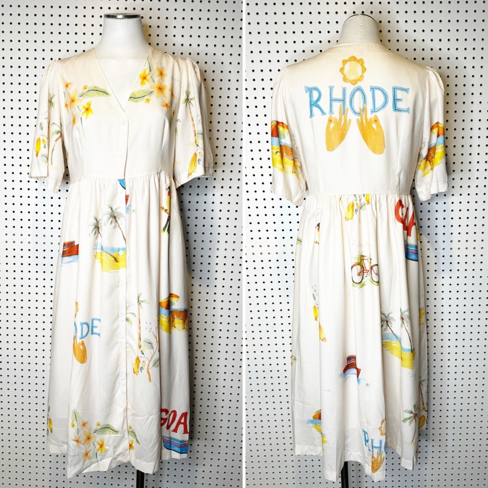 White Printed Midi Dress (RHODE COPY)
